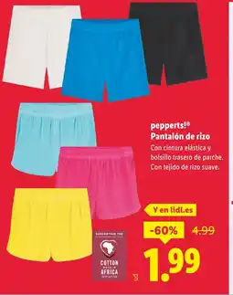 Lidl PEPPERTS Pantalón de rizo oferta