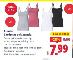 Lidl ESMARA Camiseta de lactancia oferta