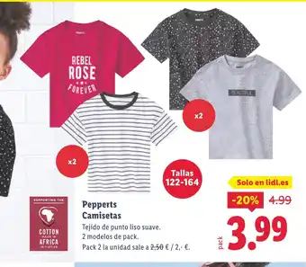 Lidl PEPPERTZ Camisetas oferta
