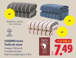 Lidl LIVARNO home Toalla de mano oferta