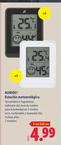 Lidl AURIOL Estación meteorológica oferta