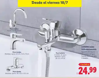 Lidl LIVARNO home Grifo monomando oferta