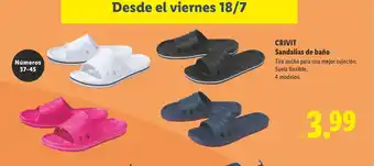 Lidl CRIVIT Sandalias de baño oferta