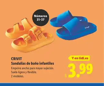 Lidl CRIVIT Sandalias de baño infantiles oferta