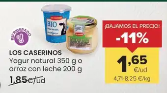 Autoservicios Familia LOS CASERINOS Yogur natural oferta