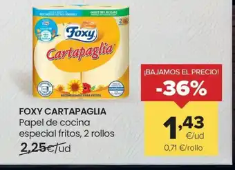 Autoservicios Familia FOXY CARTAPAGLIA Papel de cocina especial fritos oferta
