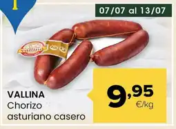 Autoservicios Familia VALLINA Chorizo asturiano casero oferta