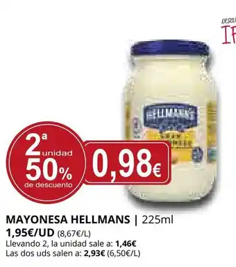 Supermercados MAS HELLMANS Mayonesa oferta