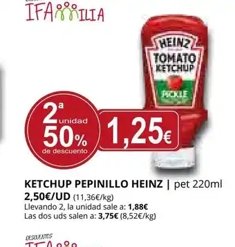 Supermercados MAS ORLANDO Ketchup pepinillo oferta