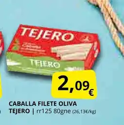 Supermercados MAS TEJERO Caballa filete oliva oferta