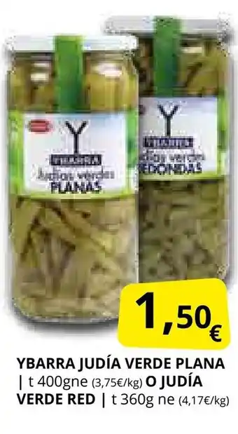 Supermercados MAS YBARRA Judia verde plana oferta