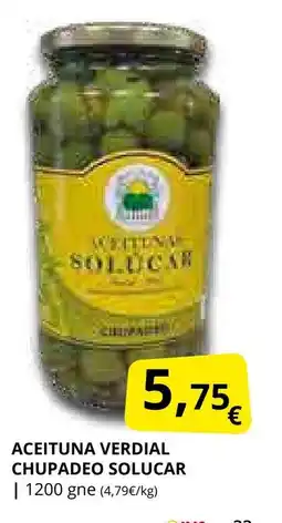 Supermercados MAS Aceituna verdial chupadeo solucar oferta