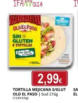 Supermercados MAS OLD EL PASO Tortilla mejicana oferta
