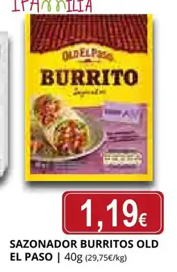 Supermercados MAS OLD EL PASO Sazonador burritos oferta