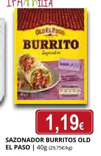 Supermercados MAS OLD EL PASO Sazonador burritos oferta