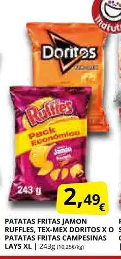 Supermercados MAS Patatas fritas jamon ruffles tex-mex doritos x o patatas fritas campesinas lay's oferta