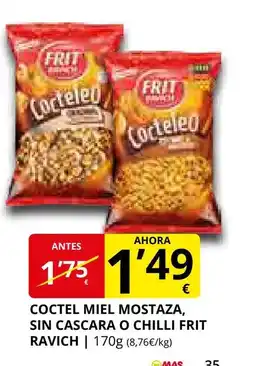 Supermercados MAS FRIT RAVICH Coctel miel mostaza, sin cascara o chilli oferta