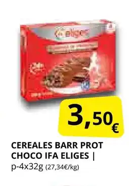 Supermercados MAS IFA ELIGES Cereales barr prot choco oferta