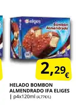 Supermercados MAS IFA ELIGES Helado bombon almendrado oferta