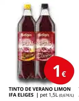 Supermercados MAS IFA ELIGES Tinto de verano sin alcohol limón oferta