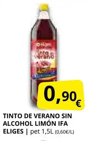 Supermercados MAS IFA ELIGES Tinto de verano sin alcohol limón oferta