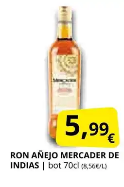 Supermercados MAS Ron añejo mercader de indias oferta