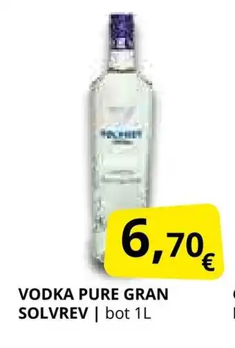 Supermercados MAS Vodka pure gran solvrev oferta