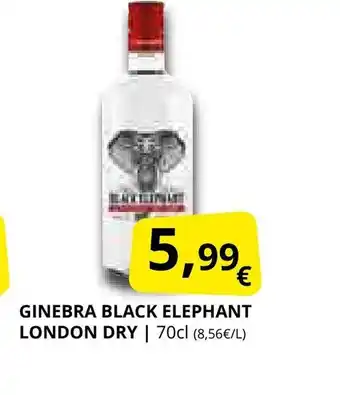Supermercados MAS LONDON DRY Ginebra black elephant oferta