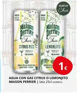 Supermercados MAS MAISON PERRIER Agua con gas citrus o lemonjito oferta