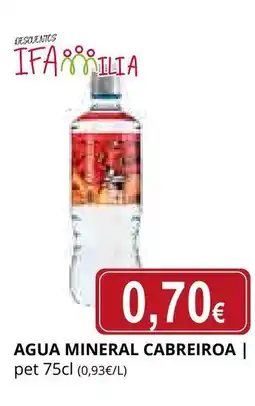 Supermercados MAS CABREIROA Agua mineral oferta