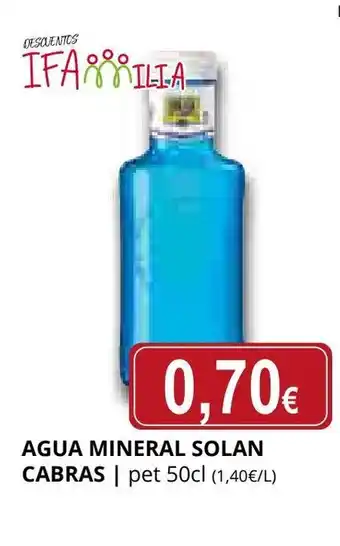 Supermercados MAS SOLAN CABRAS Agua mineral oferta
