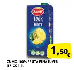 Supermercados MAS JUVER Zumo 100% fruta piña oferta
