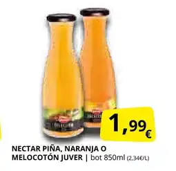 Supermercados MAS JUVER Nectar piña, naranja o melocotón oferta