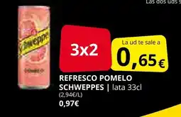 Supermercados MAS SCHWEPPES Refresco pomelo oferta