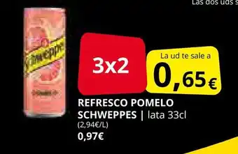 Supermercados MAS SCHWEPPES Refresco pomelo oferta