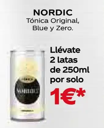 Supermercados MAS NORDIC Tónica Original, Blue y Zero oferta