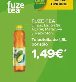 Supermercados MAS FUZE-TEA Limón, Limón Sin Azúcar, Maracuyá y Melocotón oferta