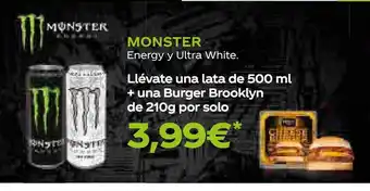 Supermercados MAS MONSTER Energy y Ultra White oferta