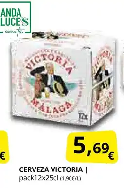 Supermercados MAS VICTORIA Cerveza oferta