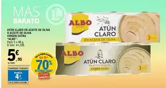 E.Leclerc Albo - atún claro en aceite de oliva o aceite de oliva virgen extra oferta