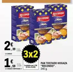 E.Leclerc Recondo - pan tostado hogaza oferta