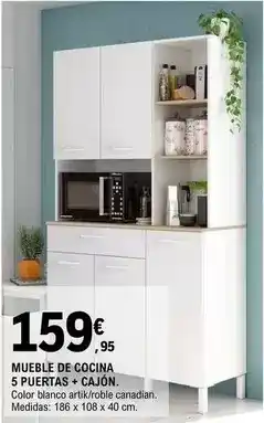 E.Leclerc Mueble de cocina 5 puertas + cajon oferta
