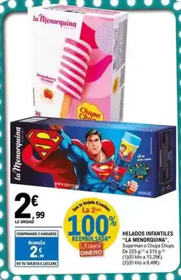E.Leclerc La menorquina - helados infantiles oferta