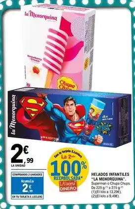 E.Leclerc La menorquina - helados infantiles oferta
