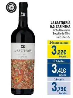 Makro La sastreria - d.o.carinena tinto oferta