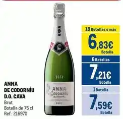 Makro Codorniu - d.o.cava anna de oferta