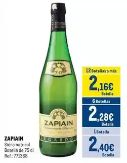 Makro Zapiain - sidra natural oferta
