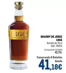 Makro 1866 - brandy de jerez oferta
