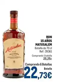 Makro Matusalem - ron 15 años oferta