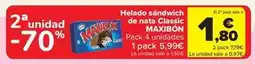Carrefour Market Maxibon - helado sandwich de nata classic oferta